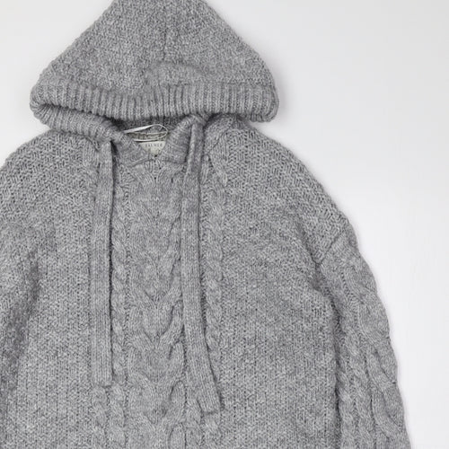 Heritage Mens Grey Crew Neck Acrylic Pullover Jumper Size S