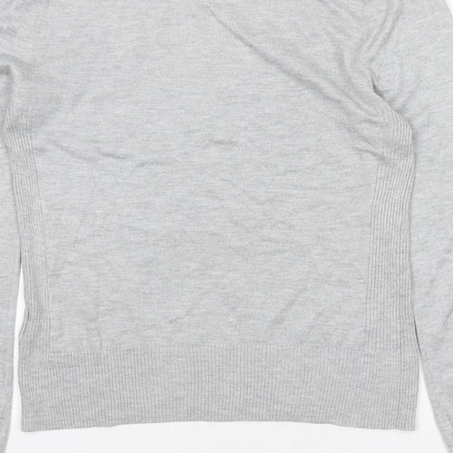 NEXT Womens Grey Round Neck Polyester Pullover Jumper Size 10 - Bell Sleeve