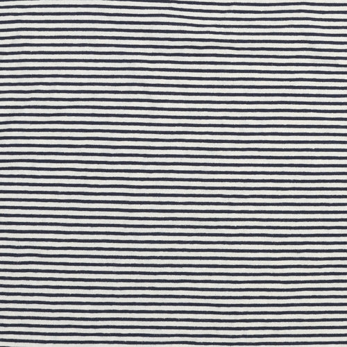 River Island Womens Ivory Round Neck Striped Cotton Pullover Jumper Size 16