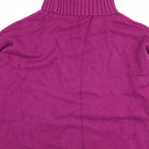 Preworn Womens Purple Roll Neck Viscose Pullover Jumper Size S