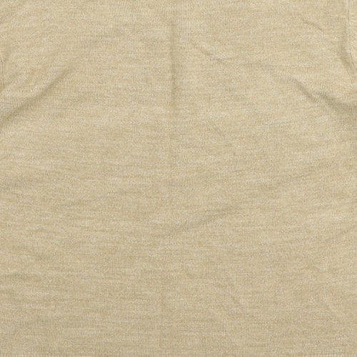 Marks and Spencer Womens Beige Round Neck Acrylic Pullover Jumper Size 14