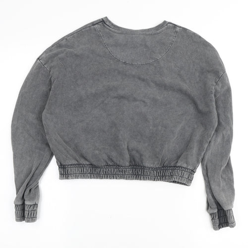 Holyfield Girls Grey Cotton Pullover Sweatshirt Size 8-9 Years Pullover