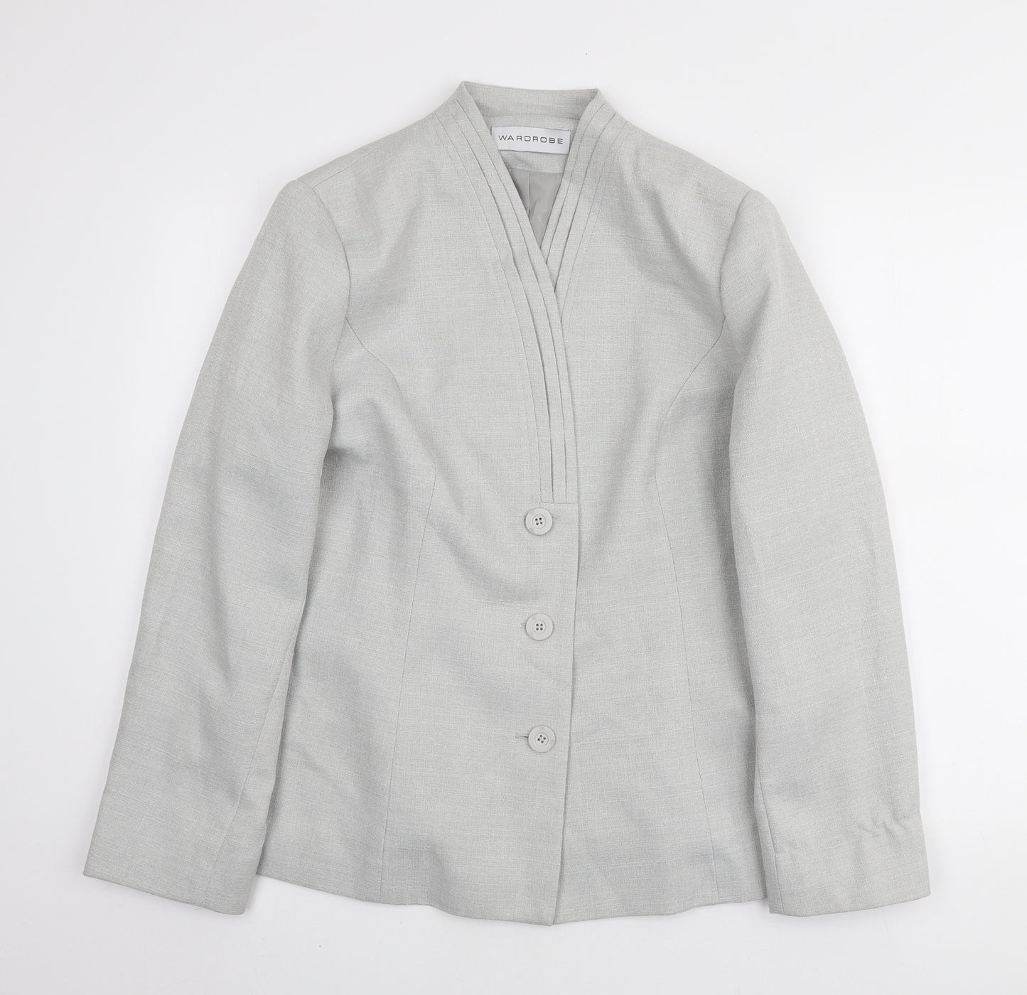 Wardrobe Womens Grey Polyester Jacket Blazer Size 16