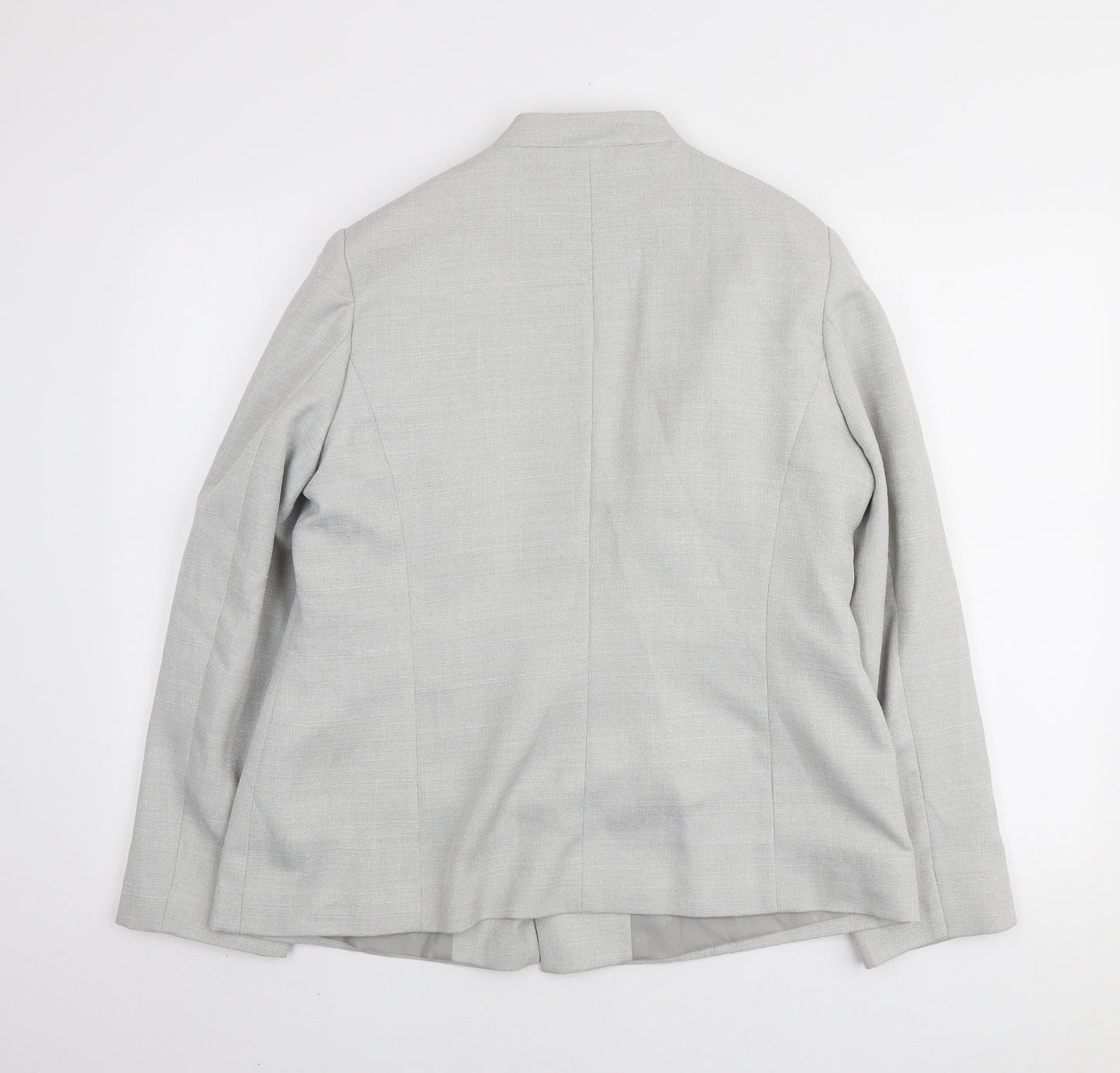 Wardrobe Womens Grey Polyester Jacket Blazer Size 16
