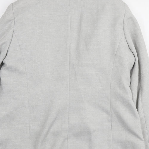 Wardrobe Womens Grey Polyester Jacket Blazer Size 16