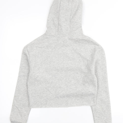 Miss Evie Girls Grey Cotton Pullover Hoodie Size 9-10 Years Pullover - oooh la la