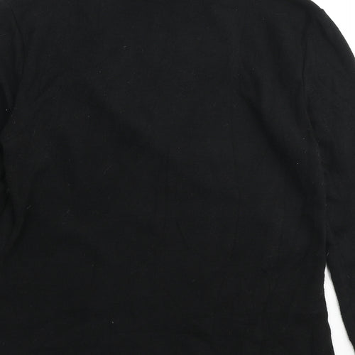 Zara Womens Black High Neck Polyester Pullover Jumper Size M