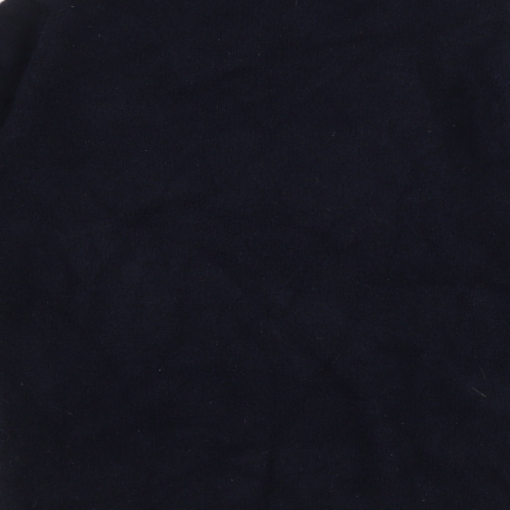 George Womens Black Round Neck Acrylic Pullover Jumper Size S - Christmas Wreath
