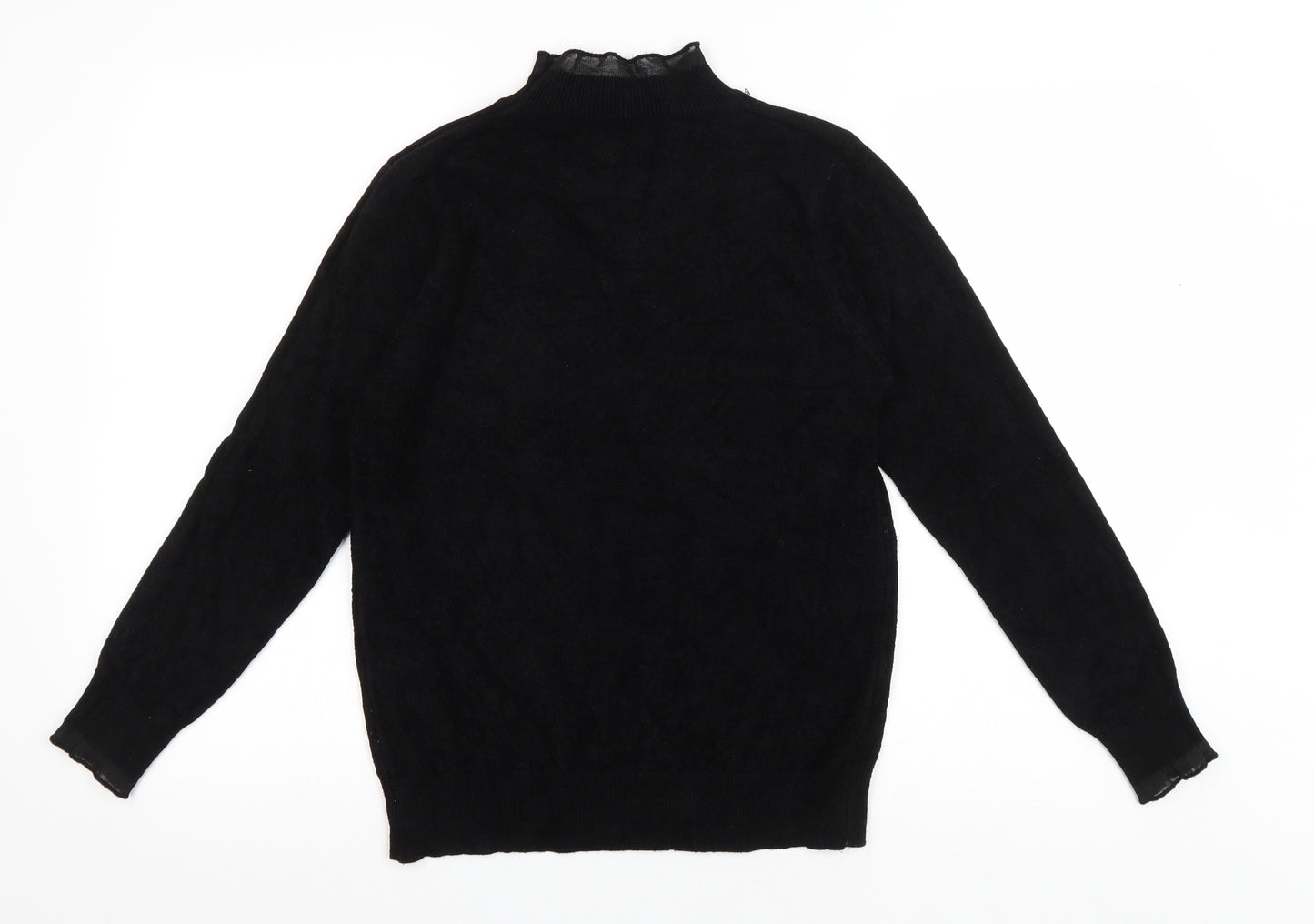 Preworn Womens Black Polyester Pullover Sweatshirt Size S Pullover