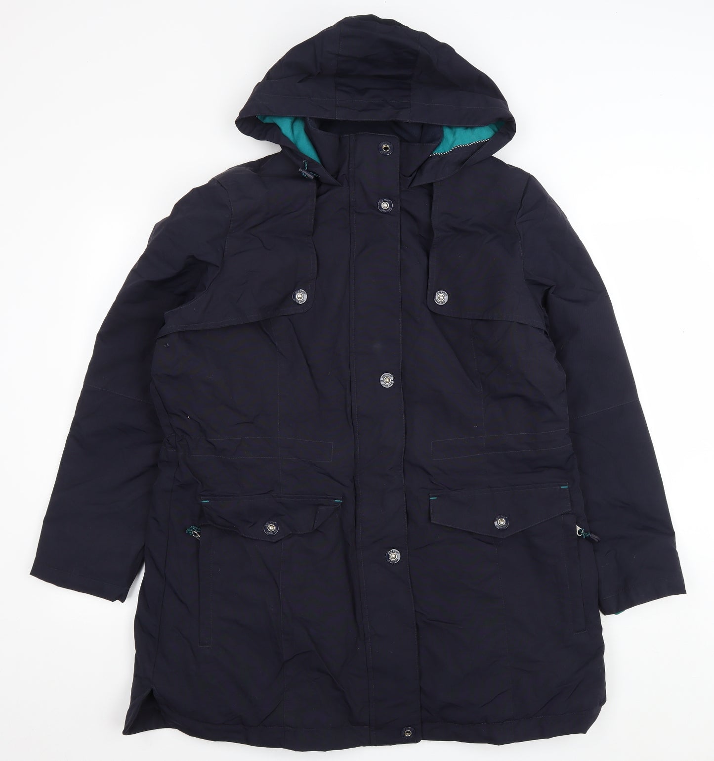 Marks and Spencer Womens Blue Rain Coat Coatigan Size 16 Zip