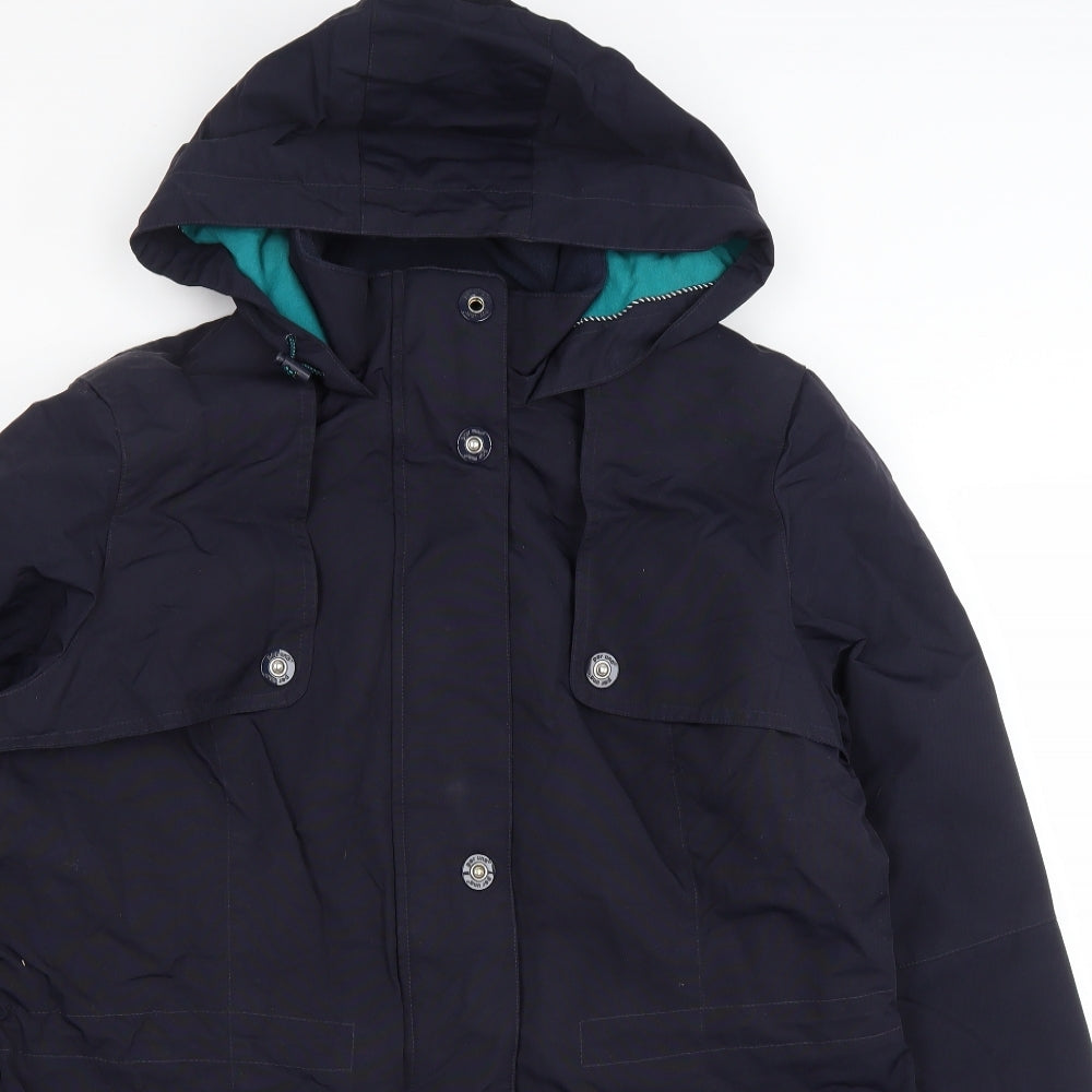 Marks and Spencer Womens Blue Rain Coat Coatigan Size 16 Zip