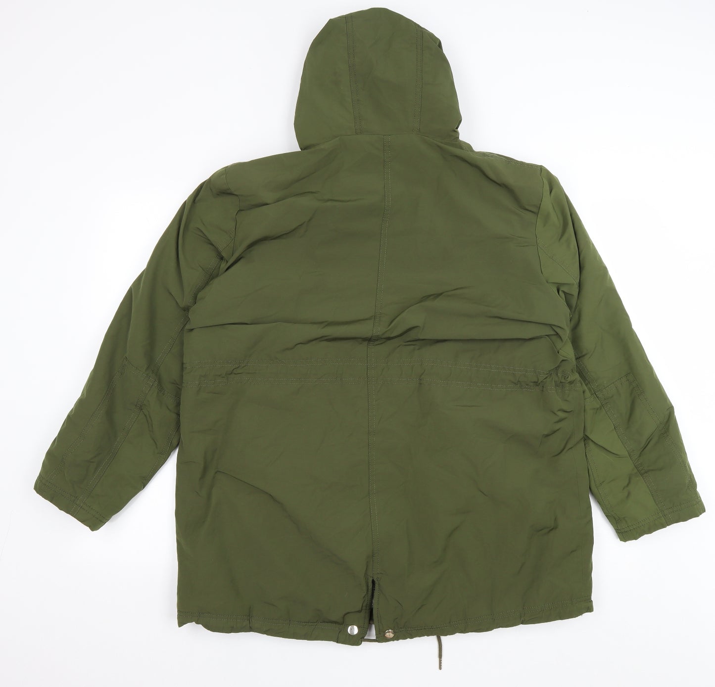 Marks and Spencer Womens Green Rain Coat Coat Size 16 Zip