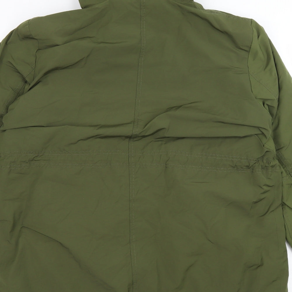 Marks and Spencer Womens Green Rain Coat Coat Size 16 Zip