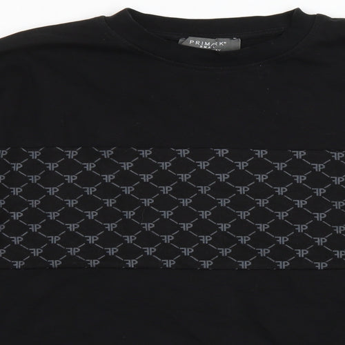 Primark Mens Black Polyester Pullover Sweatshirt Size S - FP