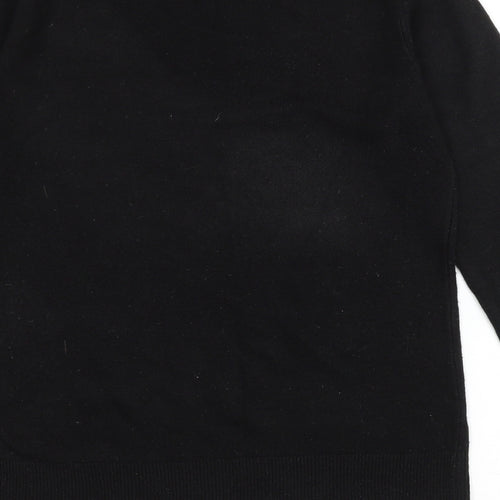 Atmosphere Womens Black Round Neck Acrylic Pullover Jumper Size 8