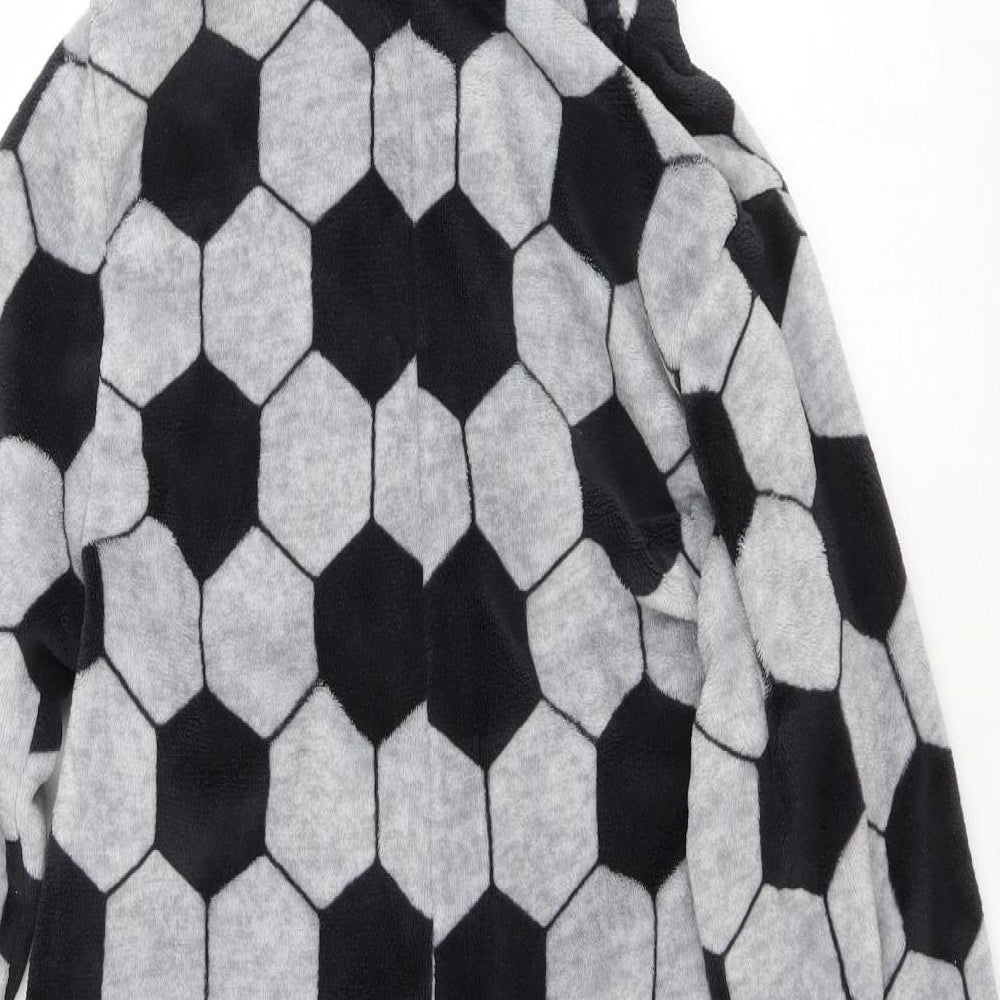 Marks and Spencer Boys Grey Geometric Polyester One Piece Size 9-10 Years Zip - Football