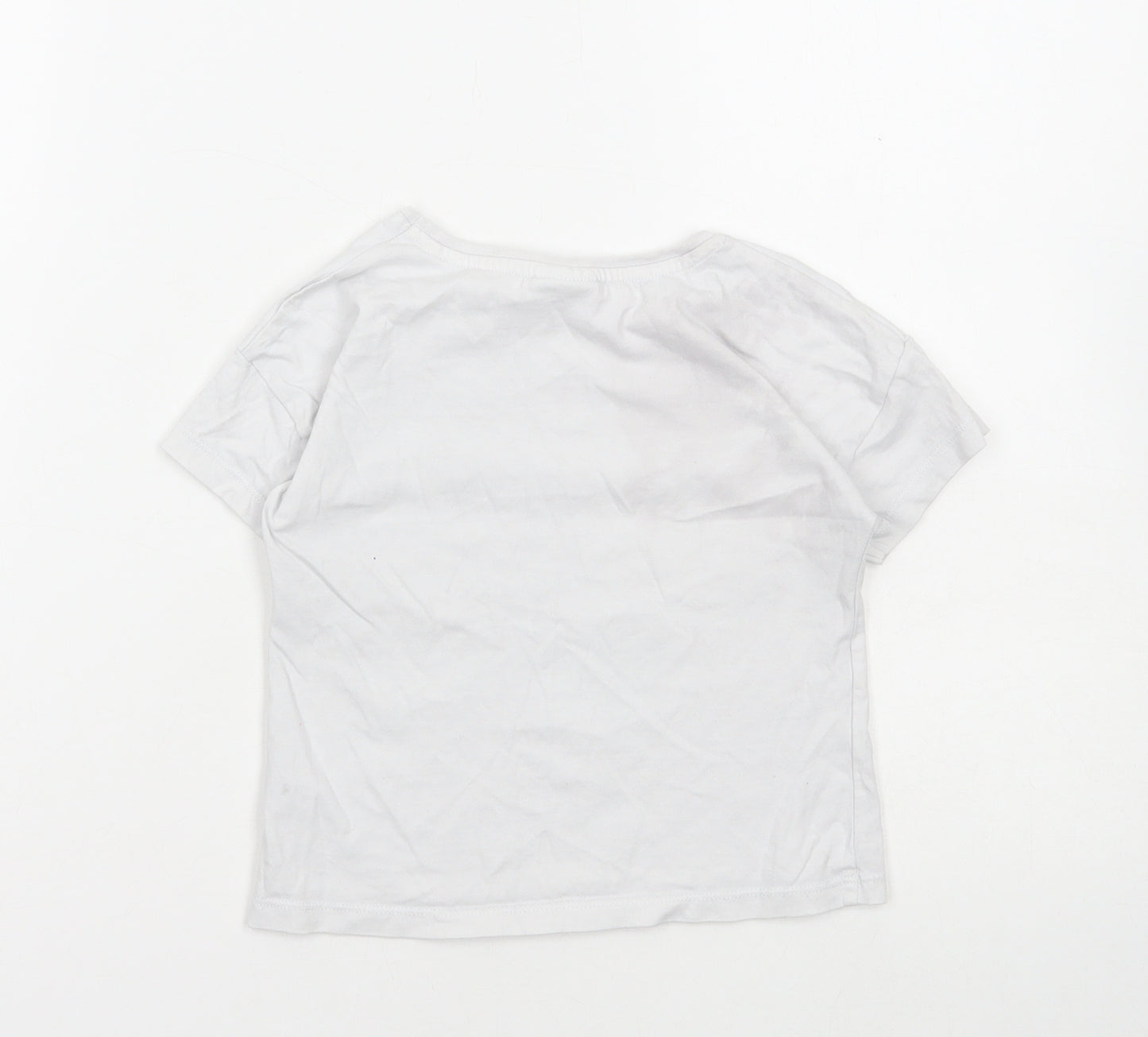 TU Girls White Cotton Basic T-Shirt Size 3-4 Years Round Neck Pullover - Peppa Pig