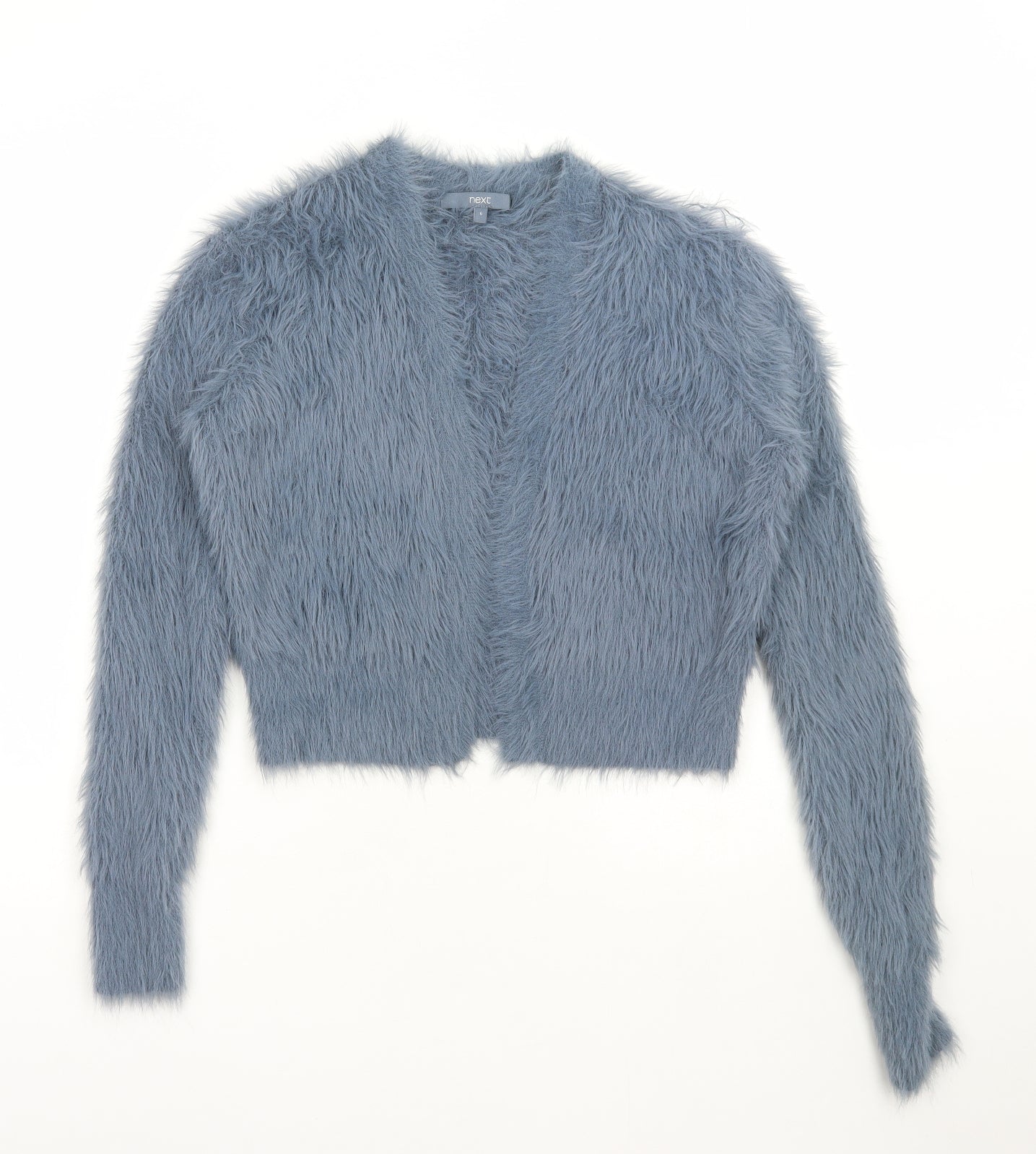 NEXT Womens Blue V-Neck Nylon Cardigan Jumper Size 6
