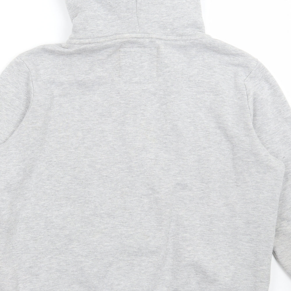 Superdry Womens Grey Cotton Full Zip Hoodie Size 18 Zip