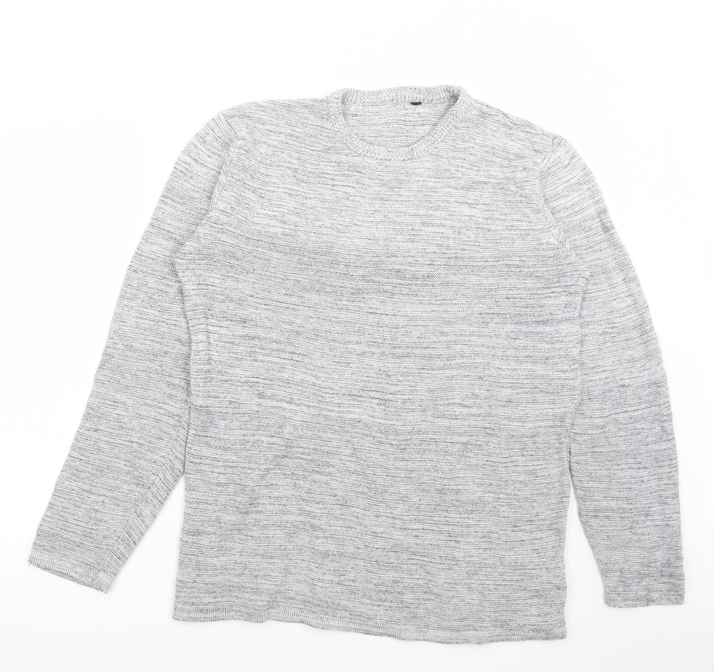 Cedar Wood State Mens Grey Round Neck Cotton Pullover Jumper Size XL