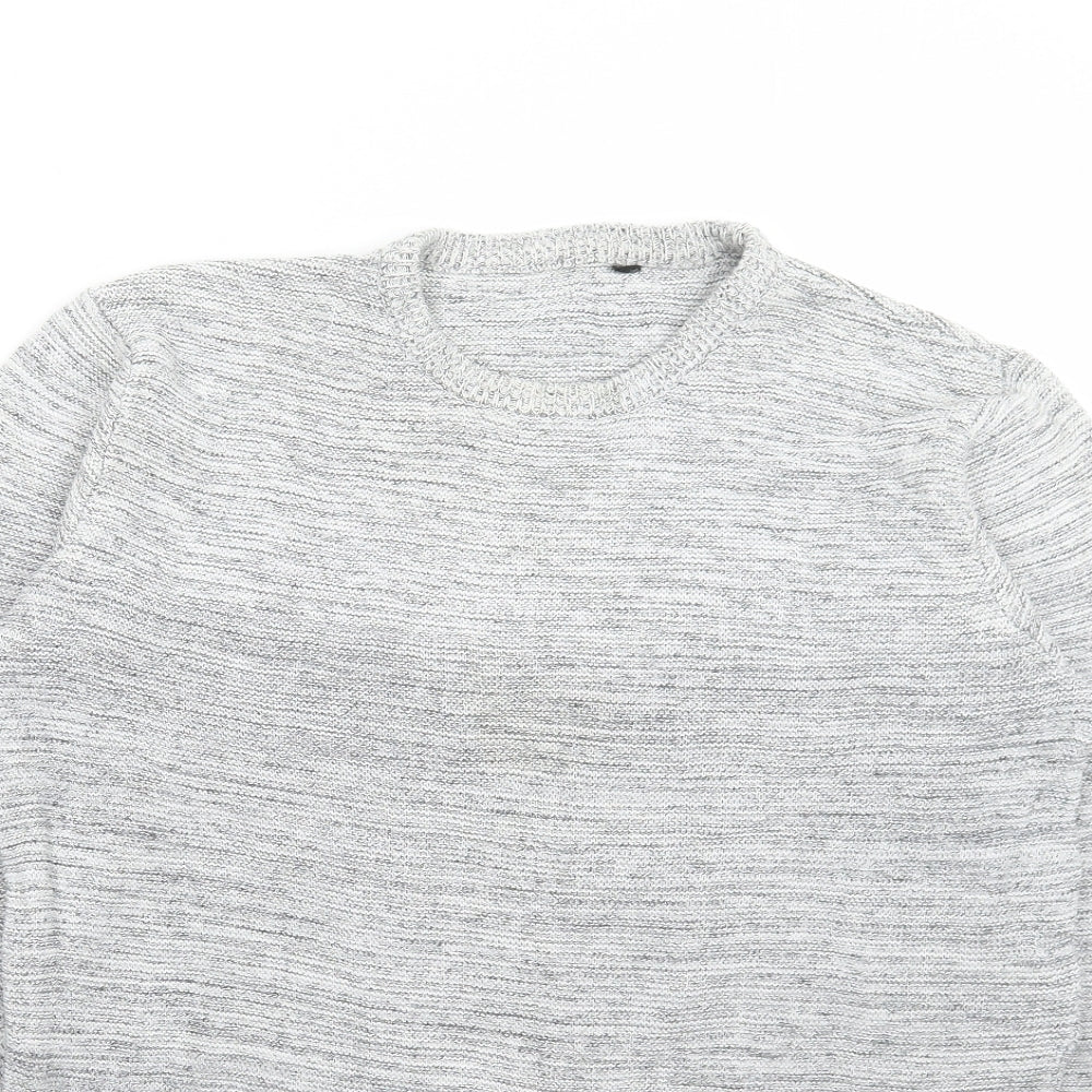 Cedar Wood State Mens Grey Round Neck Cotton Pullover Jumper Size XL