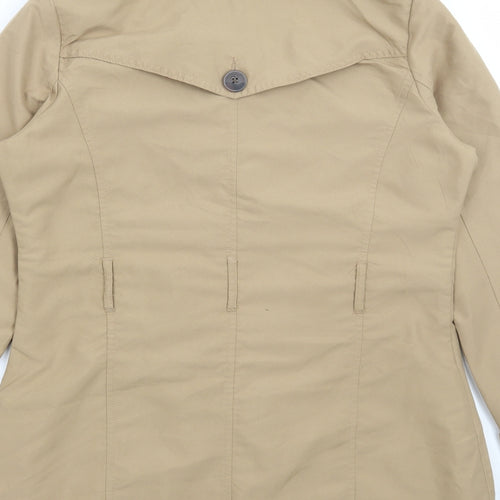 Brave Soul Womens Brown Pea Coat Coat Size 10 Button