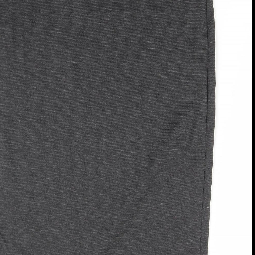 Pretty Fashion Womens Grey Polyester Straight & Pencil Skirt Size 16
