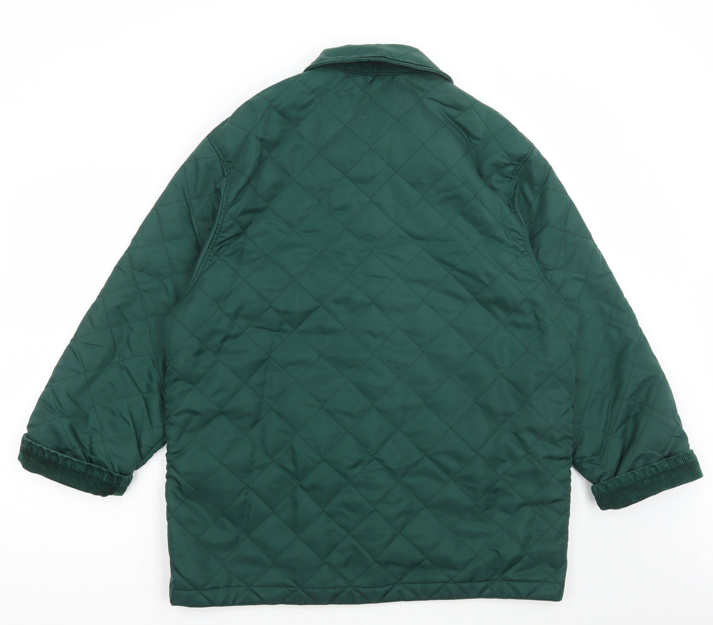 Marks and Spencer Womens Green Parka Coat Size 14 Snap