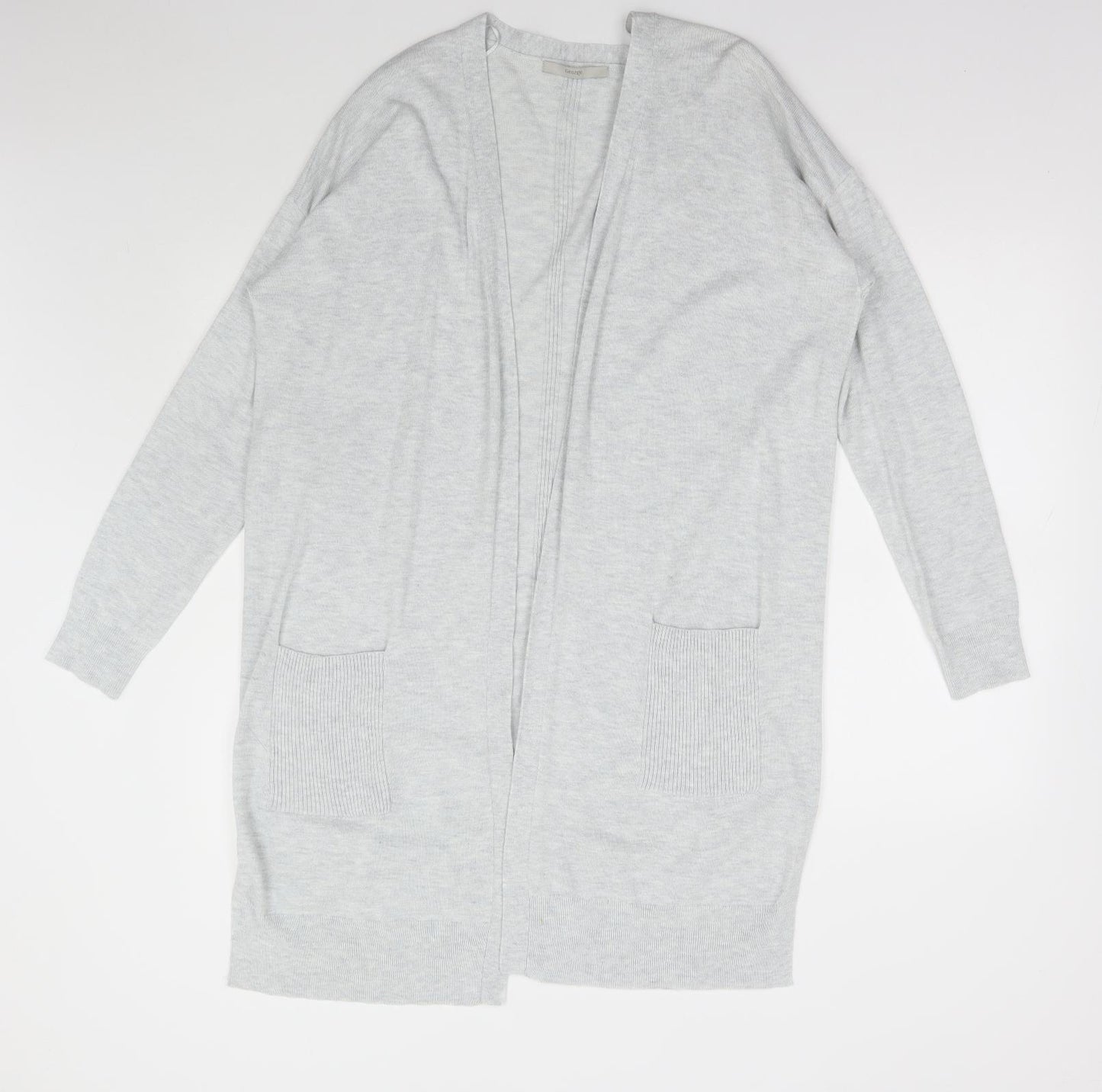 George Womens Grey V-Neck Acrylic Cardigan Jumper Size 18