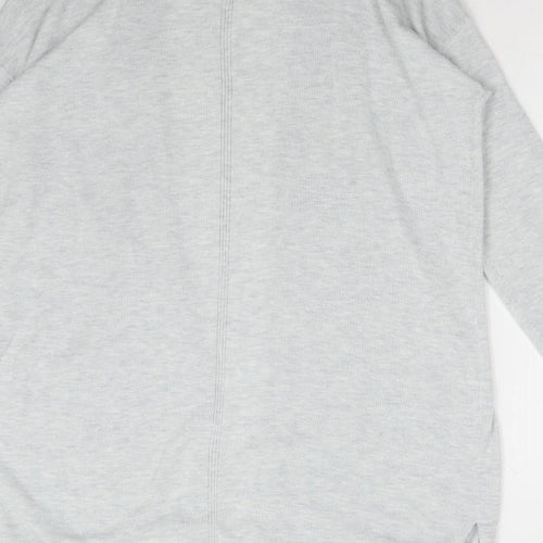 George Womens Grey V-Neck Acrylic Cardigan Jumper Size 18