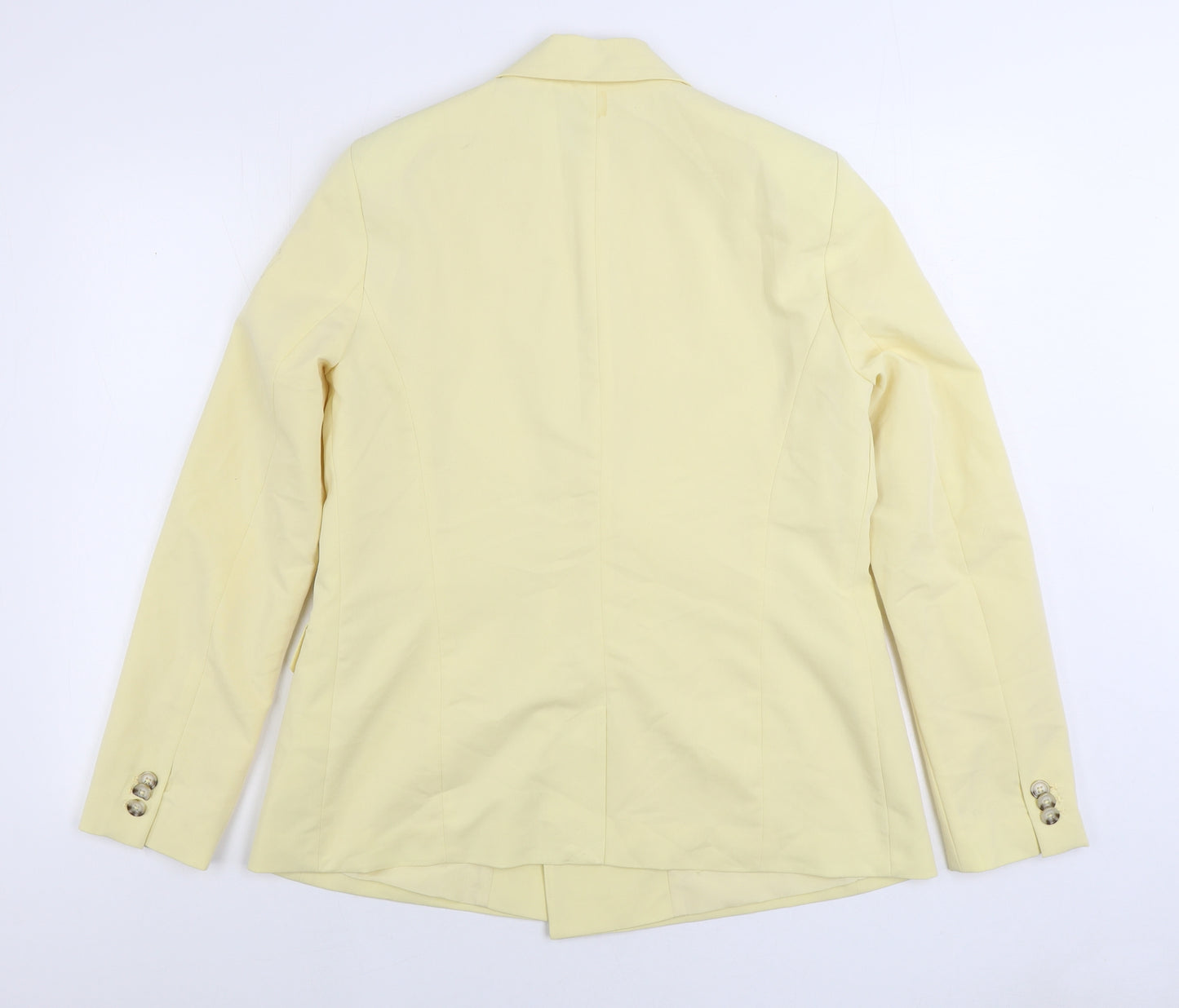 Pull&Bear Womens Yellow Jacket Blazer Size L Button