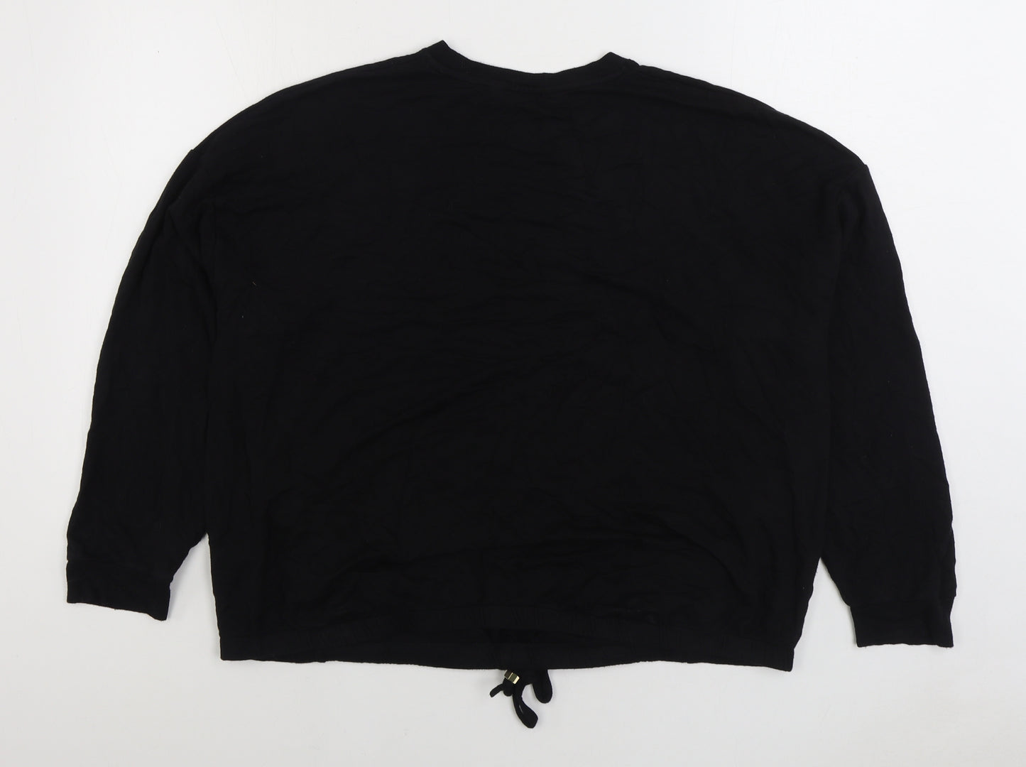 F&F Womens Black Viscose Pullover Sweatshirt Size 22 Pullover