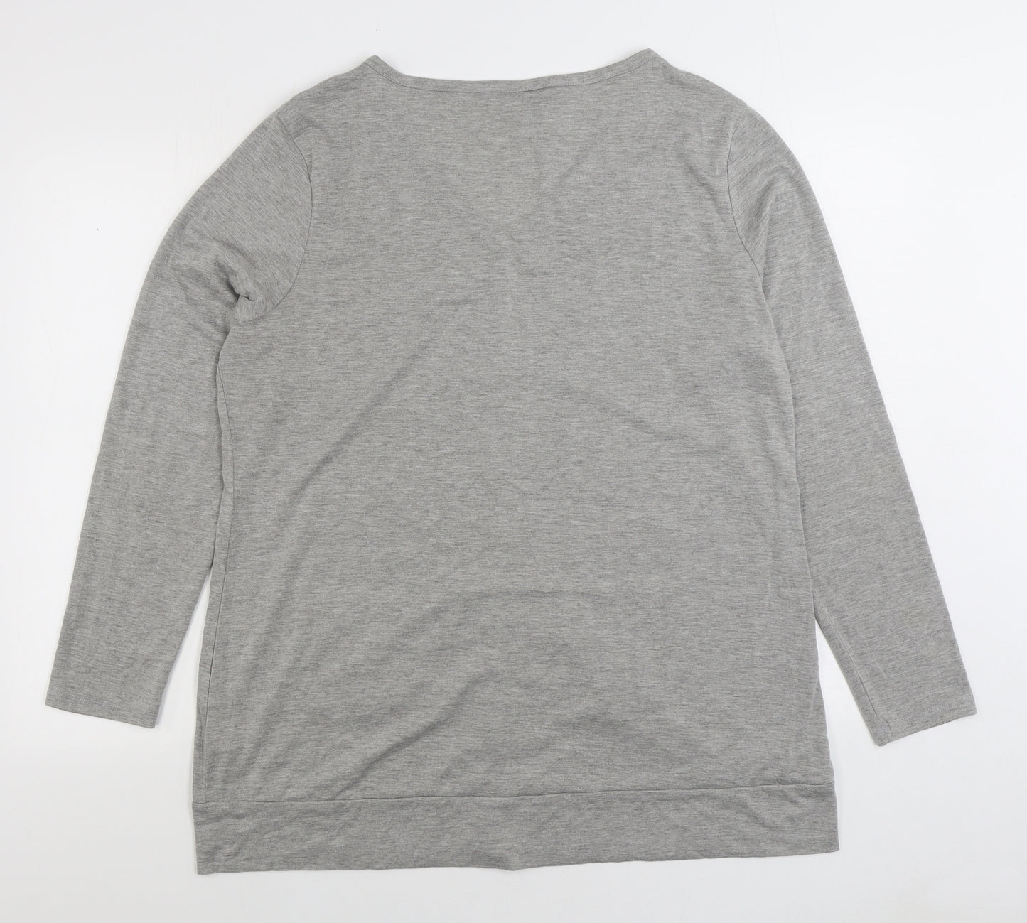 B. You Womens Grey V-Neck Viscose Cardigan Jumper Size 10