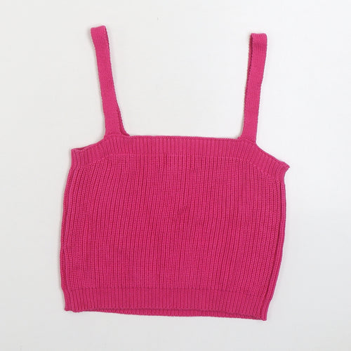 Apricot Womens Pink Acrylic Camisole Tank Size 10 Square Neck