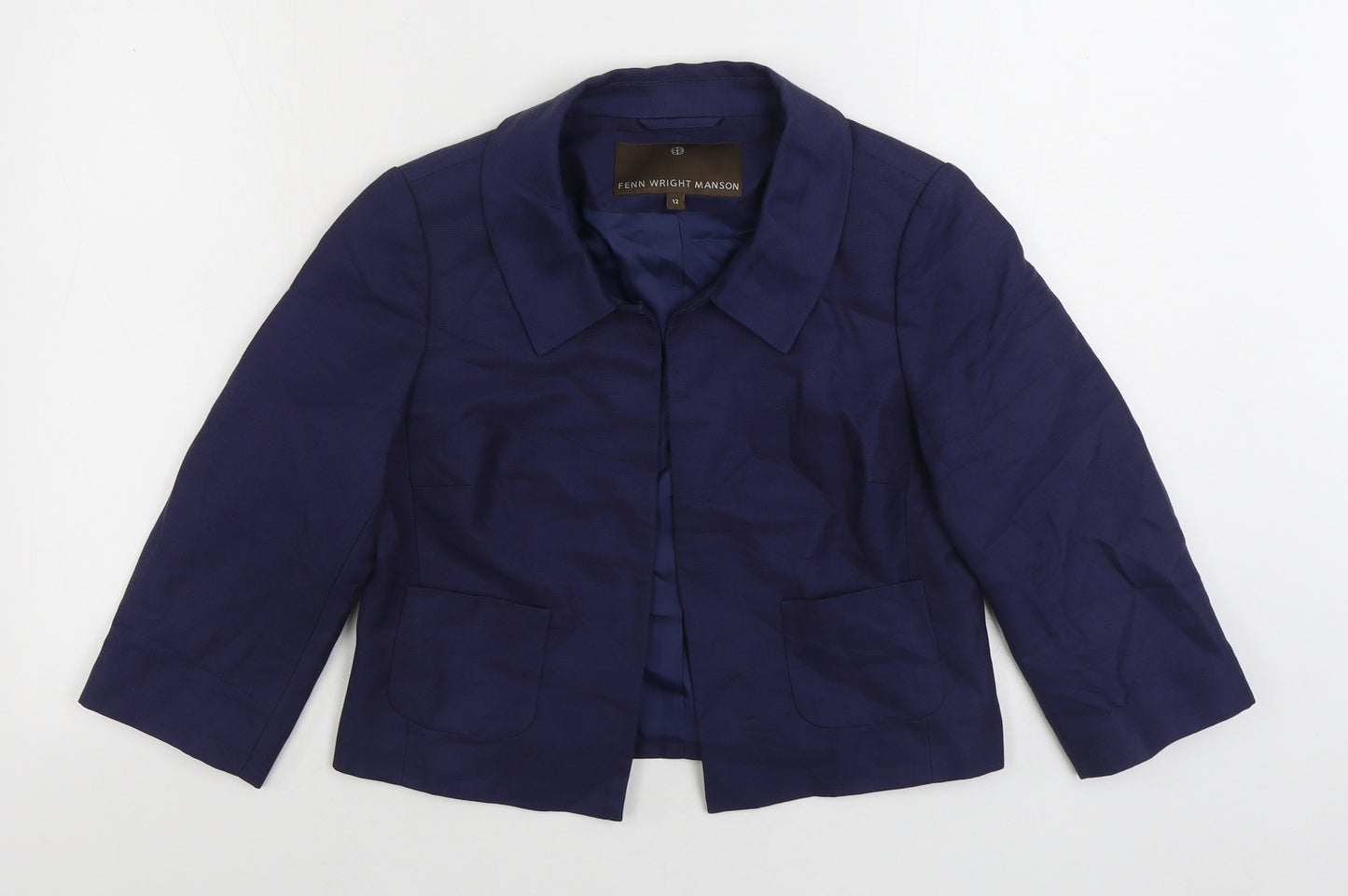 Fenn Wright Manson Womens Blue Jacket Blazer Size 12