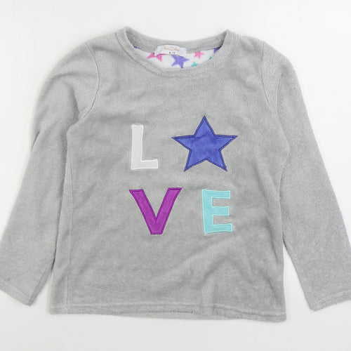 Love To Sleep Womens Grey Solid Polyester Top Pyjama Top Size 8 - Love