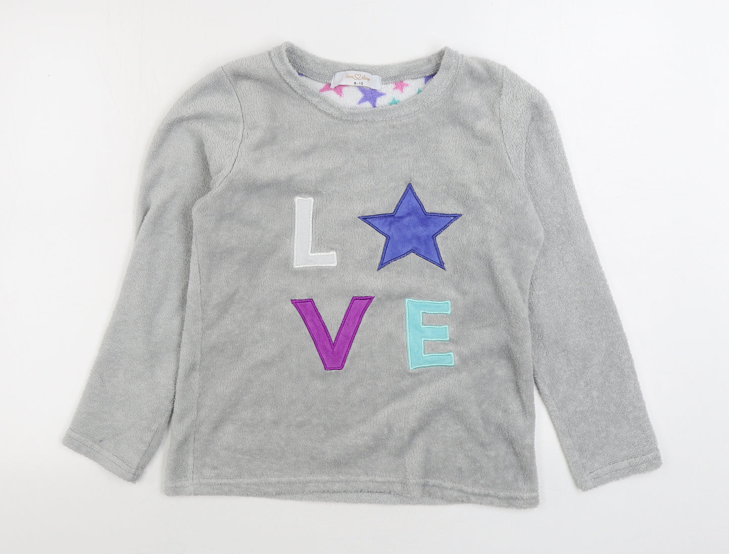 Love To Sleep Womens Grey Solid Polyester Top Pyjama Top Size 8 - Love
