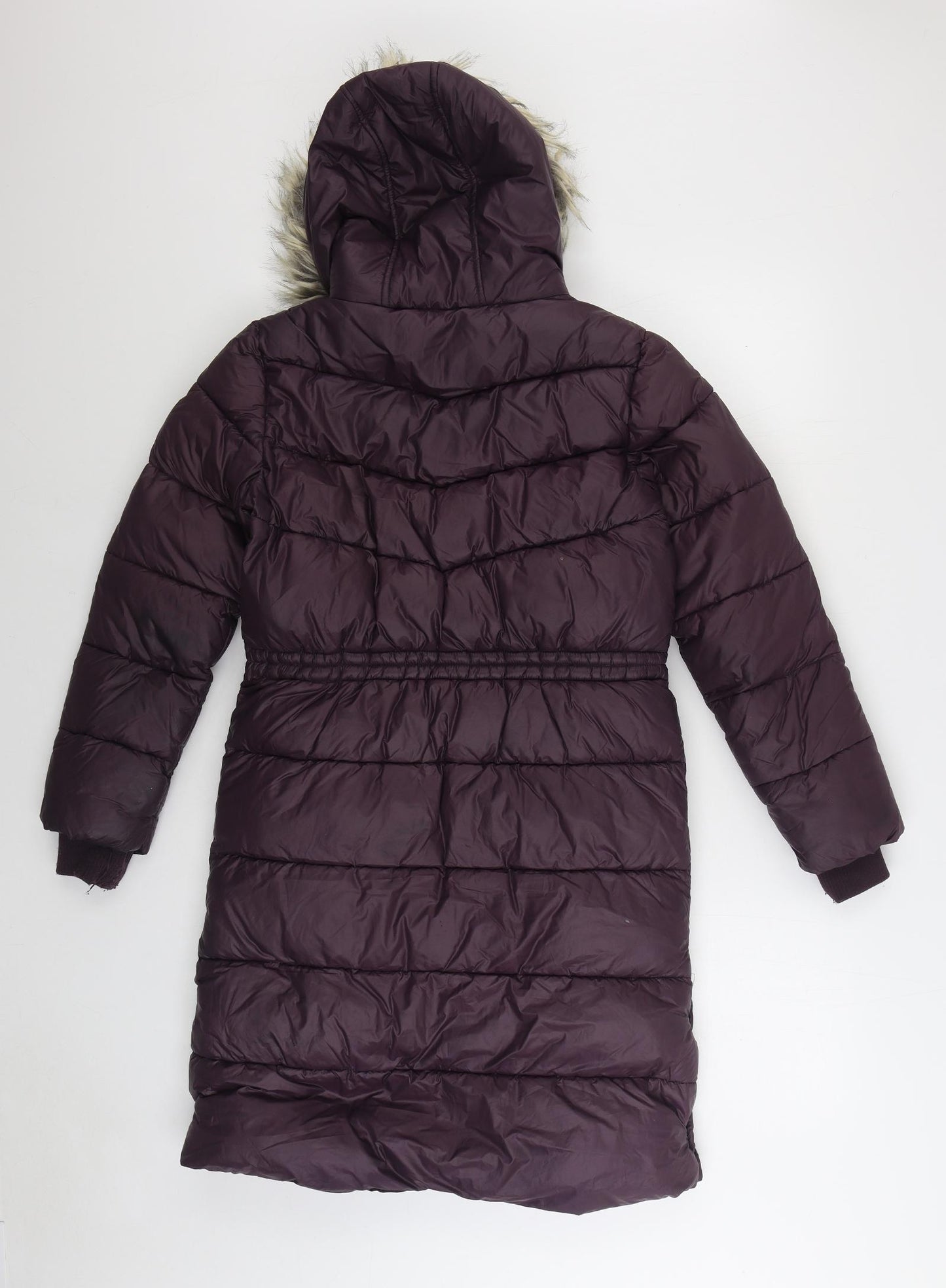 NEXT Girls Purple Parka Coat Size 11 Years Zip