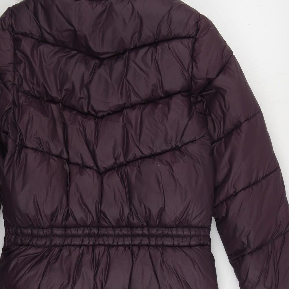 NEXT Girls Purple Parka Coat Size 11 Years Zip