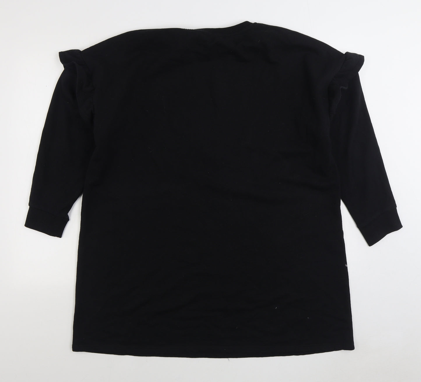 Papaya Womens Black Cotton Pullover Sweatshirt Size XL Pullover