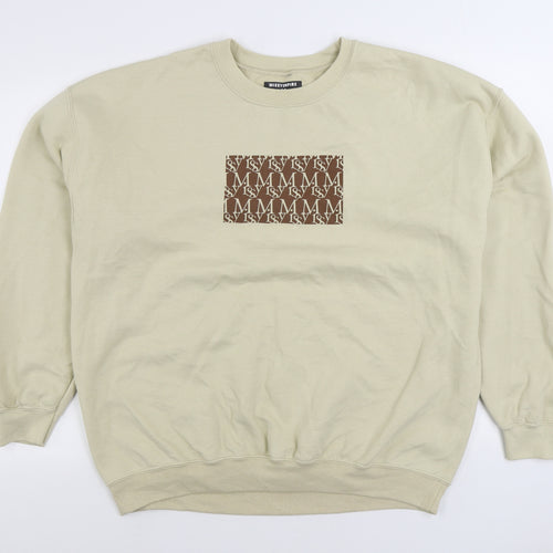 Missy Empire Womens Beige Cotton Pullover Sweatshirt Size 12 Pullover
