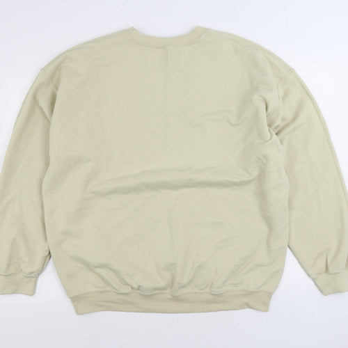Missy Empire Womens Beige Cotton Pullover Sweatshirt Size 12 Pullover