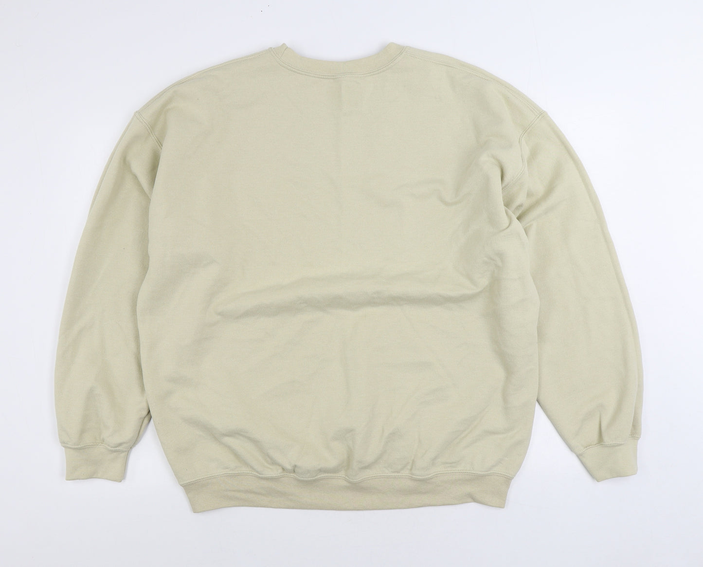 Missy Empire Womens Beige Cotton Pullover Sweatshirt Size 12 Pullover