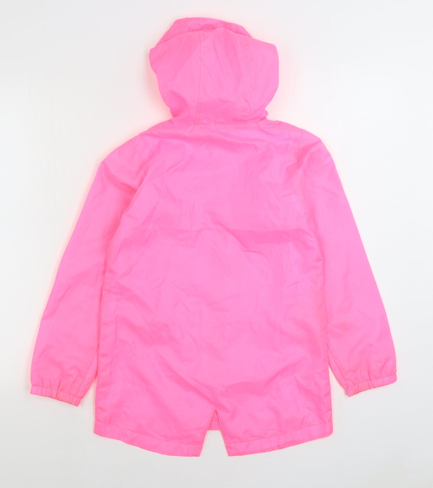Miss E-Vie Girls Pink Rain Coat Coat Size 9-10 Years Zip