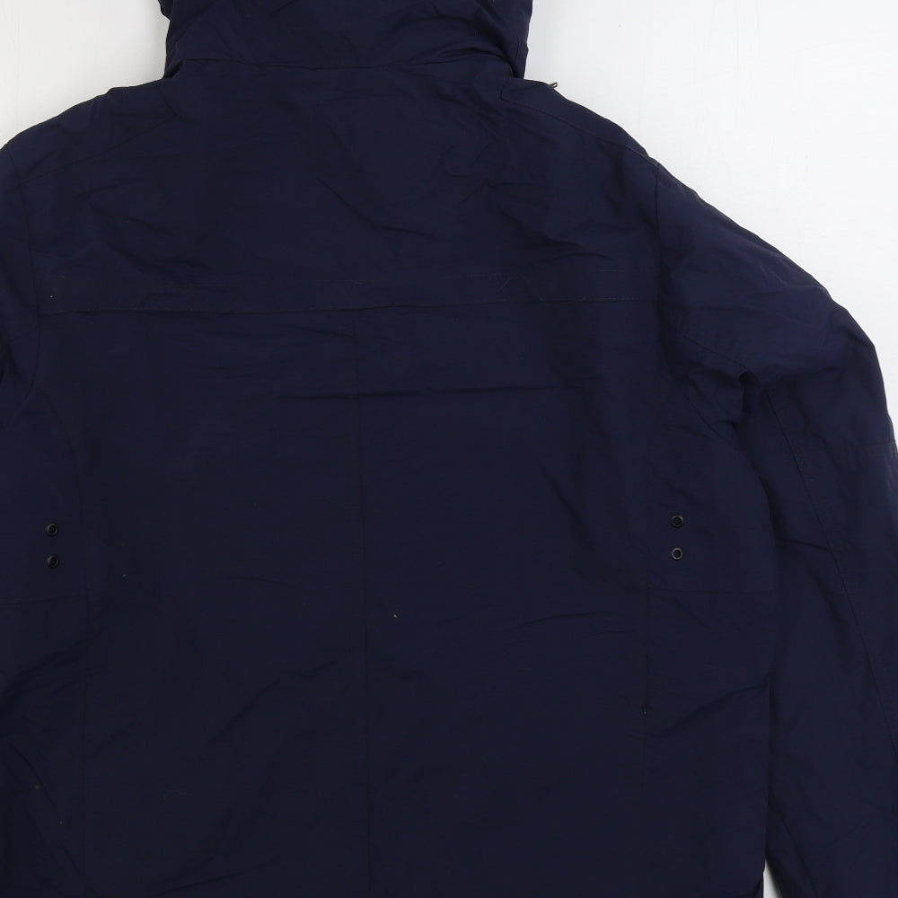 NEXT Mens Blue Rain Coat Coat Size L Zip