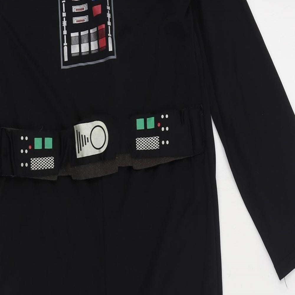Star Wars Boys Black Geometric Polyester One Piece Size 10-11 Years Hook & Loop - Darth Vader