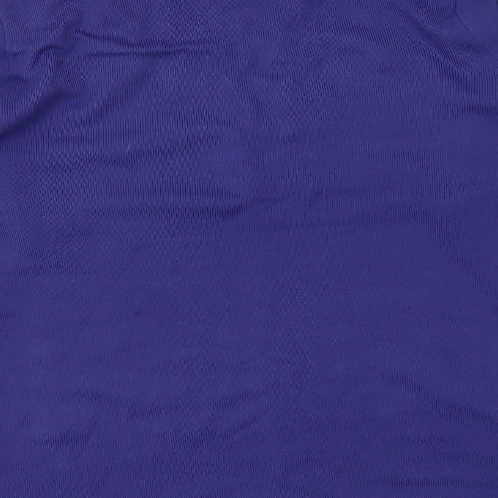 Bonmarché Womens Purple Mock Neck Acrylic Pullover Jumper Size M