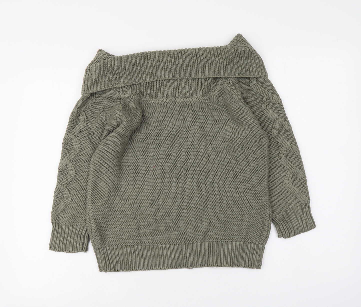 Atmosphere Womens Green Roll Neck Cotton Pullover Jumper Size 12