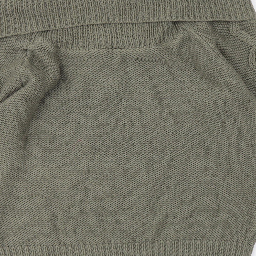 Atmosphere Womens Green Roll Neck Cotton Pullover Jumper Size 12