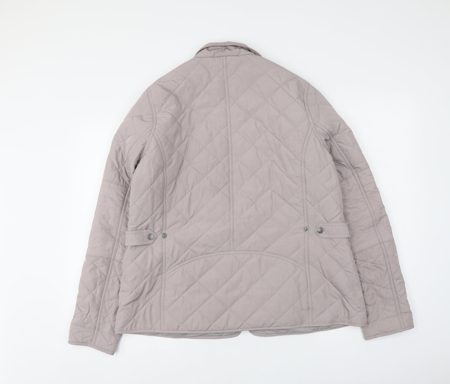 Barbour Womens Beige Quilted Coat Size 16 Zip